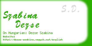 szabina dezse business card